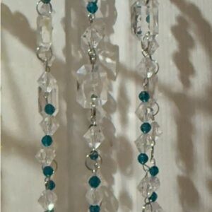 Blueish/green/clear beaded Suncatcher